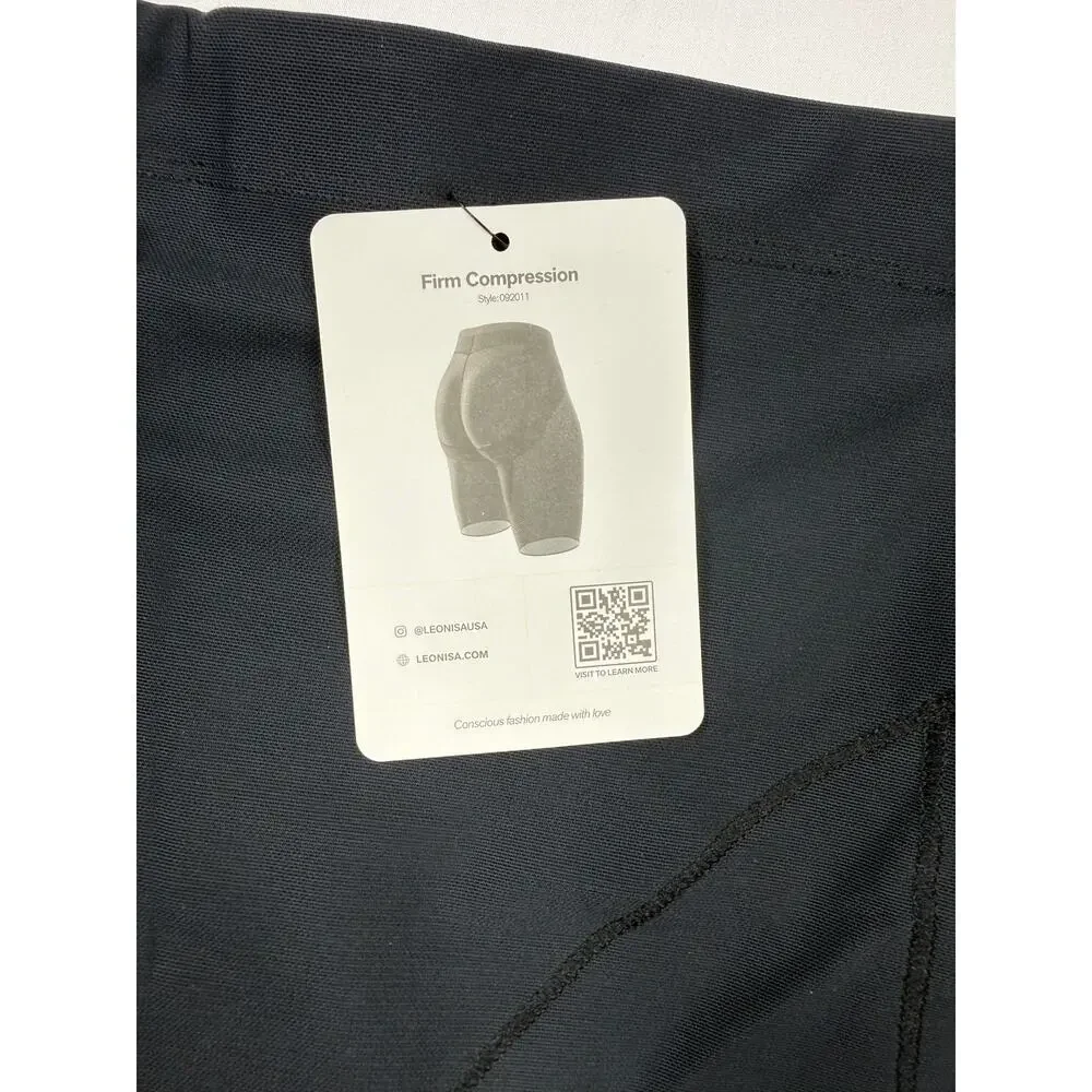 NWT Leonisa black butt lifter shaper shorts Sz S (size is M but runs too small)